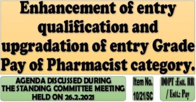 enhancement-of-entry-qualification-and-upgradation-of-entry-grade-pay-of-pharmacist