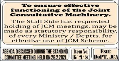 ensure-effective-functioning-of-the-joint-consultative-machinery