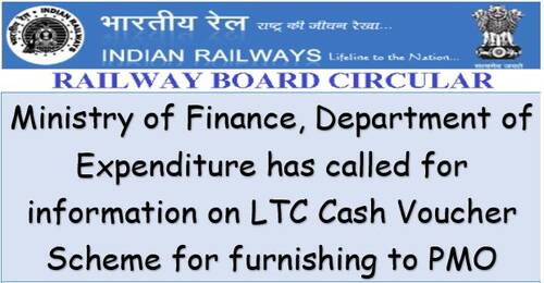LTC Cash Voucher Scheme – Furnishing information regarding number of employees opted for Special Cash Package: Railway Board
