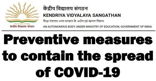 Preventive measures to contain the spread of COVID-19: KVS orders that Assistant Commissioner and above to attend office on regular basis and others on alternate day