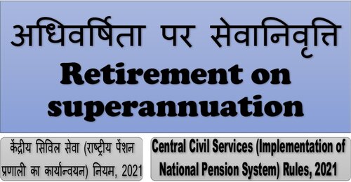 Retirement on superannuation – Rule 11 of Central Civil Services (NPS) Rules, 2021