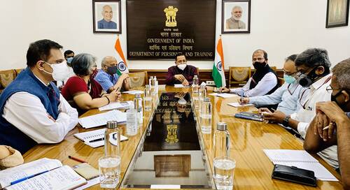 केंद्रीय मंत्री डॉ. जितेंद्र सिंह ने कोविड-19 के प्रसार को रोकने के लिए कार्मिक एवं प्रशिक्षण विभाग द्वारा किए गए उपायों की समीक्षा की