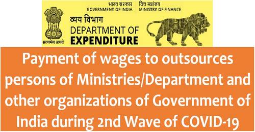 Payment of wages to outsources persons of Ministries/Department during 2nd Wave of COVID-19