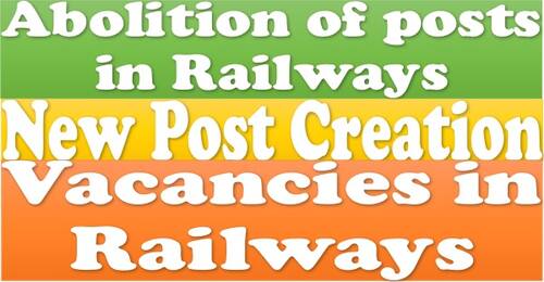 Abolition of Posts in Railways, New post creation, Vacancies as on 1st July 2021 and operational difficulties