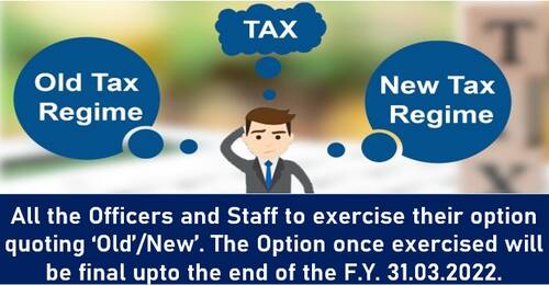 Deduction of Income Tax at Source for the AY-2022-23 – Exercise of option reg