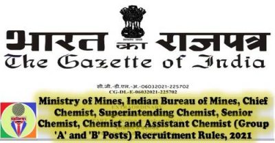 ministry-of-mines-indian-bureau-of-mines-group-a-and-b-posts-recruitment-rules-2021