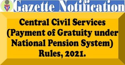 central-civil-services-payment-of-gratuity-under-national-pension-system-rules-2021