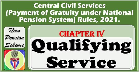 Qualifying Service -Commencement, Condition, Counting and Verification: CHAPTER IV – CCS (Payment of Gratuity under NPS) Rules, 2021