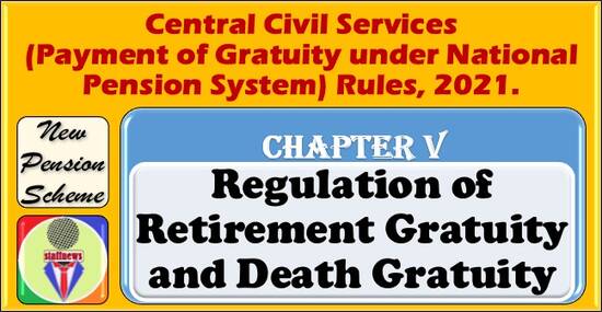 Regulation of Retirement Gratuity and Death Gratuity: CHAPTER V-CCS (Payment of Gratuity under NPS) Rules, 2021