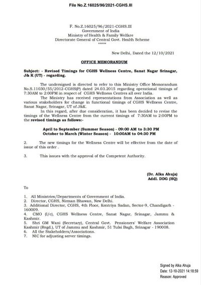 revised-timings-for-cghs-wellness-centre-sanat-nagar-srinagar-j-k-ut