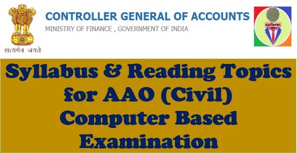 Syllabus for AAO (Civil) Computer Based Examination-Corrigendum: CGA