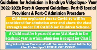 guidelines-for-admission-in-kendriya-vidyalayas-year-2022-2023