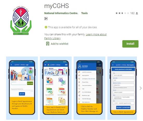 Launch of new CGHS Mobile Application for Android based devices “myCGHS”