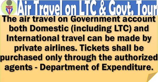 Modification of instructions regarding Air Travel on Government account – Travel can be made by private airlines: DoE OM dated 16.02.2022
