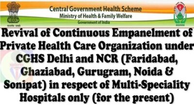 revival-of-continuous-empanelment-under-cghs-delhi-and-ncr