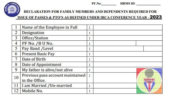 Submission of Family Declarations for obtaining Privilege Passes