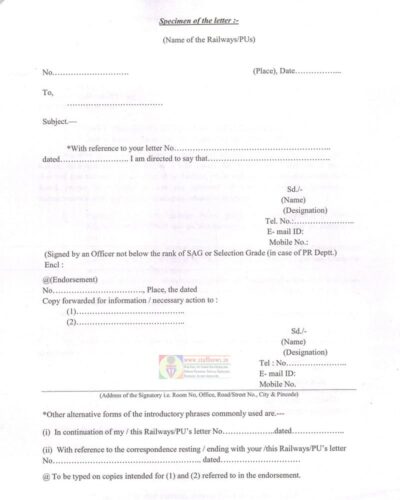 procedure-for-correspondence-specimen-of-letter