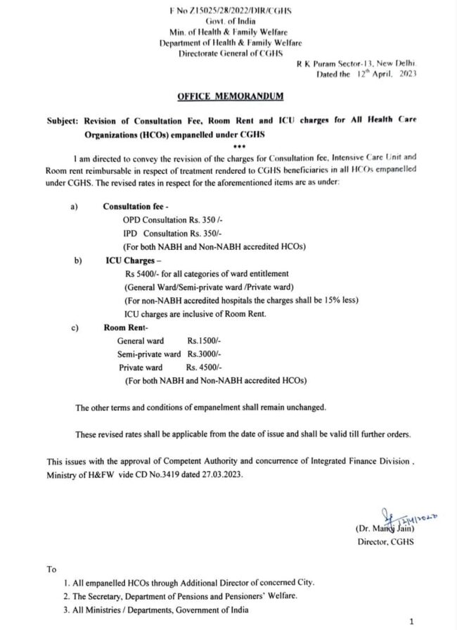 Refferal process under CGHS simplified, beneficiary can now be referred