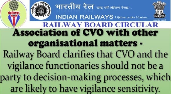 Association of CVO with other organisational matters – Railway Board