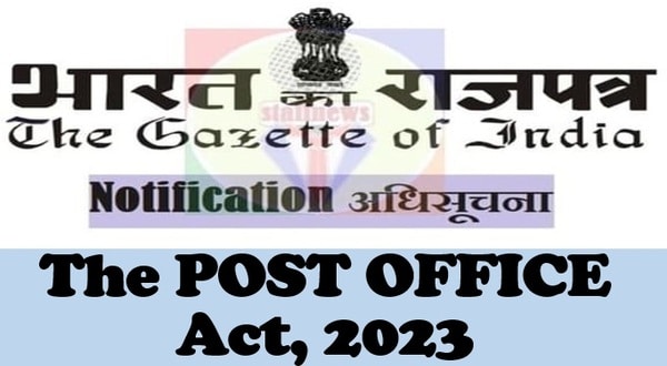 THE POST OFFICE ACT, 2023 – Gazette Notification