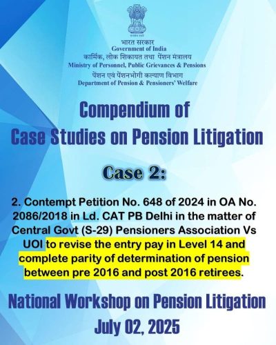 Entry Pay in Level 14 and Parity between Pre 2016 and Post 2016 retirees: Case Studies on Pension Litigation 1 contempt-petition-entry-pay-level-14