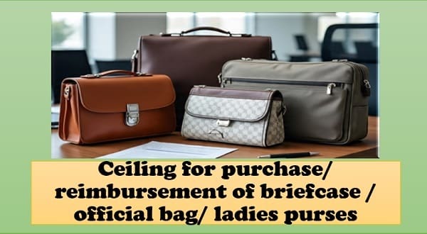 Revision of monetary ceiling for purchase/reimbursement of briefcase / official bag/ ladies purchase w.e.f. 24.09.2025: DoWR