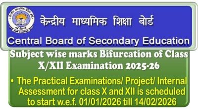 Subject wise marks Bifurcation of Class X/XII Examination 2025-26: CBSE Circular 1 subject-wise-marks-bifurcation-of-class-x-xii
