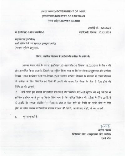 Review of orders of deemed suspension: Railway Board Order RBE No. 125/2025 1 review-of-orders-of-deemed-suspension