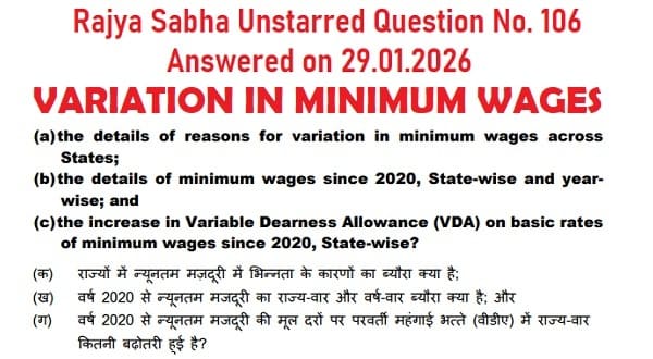 Variation in Minimum Wages across States – Reasons and Area wise rates in Central Sphere as on 01.10.2025 Variation in Minimum Wages across States – Reasons and Area wise rates in Central Sphere as on 01.10.2025