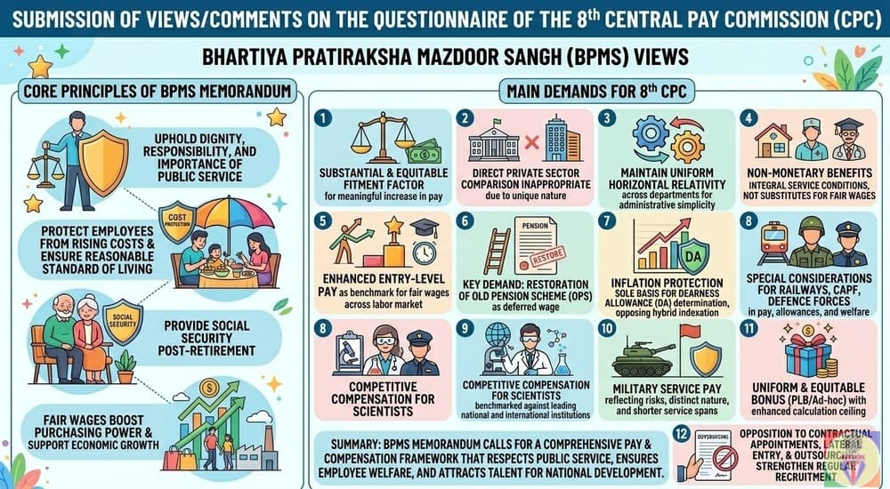 8th Central Pay Commission – Submission of Views/Comments on the Questionnaire by BPMS