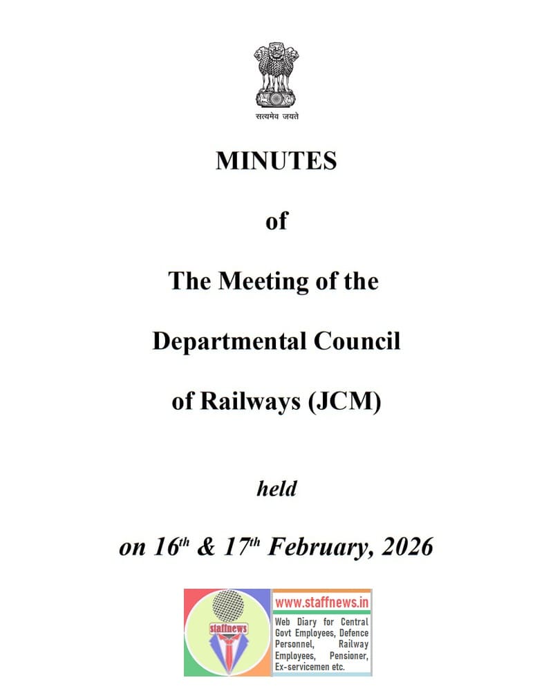 MINUTES of The Meeting of the Departmental Council of Railways (JCM) held on 16th & 17th February, 2026 MINUTES of The Meeting of the Departmental Council of Railways (JCM) held on 16th & 17th February, 2026