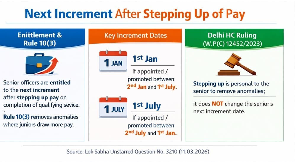 Next Increment after stepping up of Pay on Promotion/MACP पदोन्नति/एमएसीपीएस पर वेतन बढ़ने के पश्चात अगली वेतन वृद्धि Next Increment after stepping up of Pay on Promotion/MACP पदोन्नति/एमएसीपीएस पर वेतन बढ़ने के पश्चात अगली वेतन वृद्धि