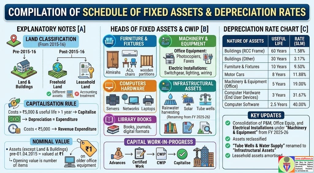 Instructions on Schedule of Fixed Assets, Classification of Assets and Rates of Depreciation Instructions on Schedule of Fixed Assets, Classification of Assets and Rates of Depreciation
