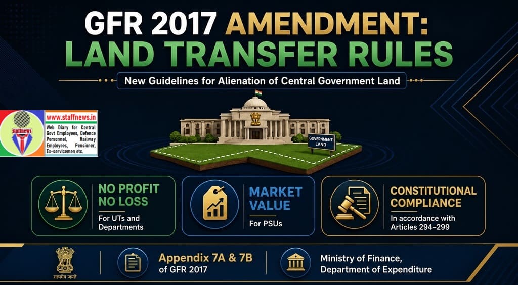 Amendment in General Financial Rules, 2017 – Rule 310 Transfer of Land: Department of Expenditure, FinMin O.M. dated 05.05.2026