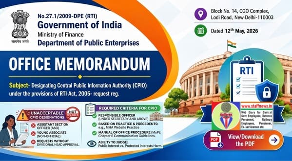 Designating Central Public Information Authority (CPIO) under the provisions of RTI Act, 2005- Clarification Designating Central Public Information Authority (CPIO) under the provisions of RTI Act, 2005- Clarification