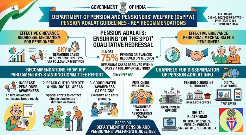 Guidelines on holding of Pension Adalat – Recommendations of Department-Related Parliamentary Standing Committee: DoP&PW O.M. Guidelines on holding of Pension Adalat – Recommendations of Department-Related Parliamentary Standing Committee: DoP&PW O.M.
