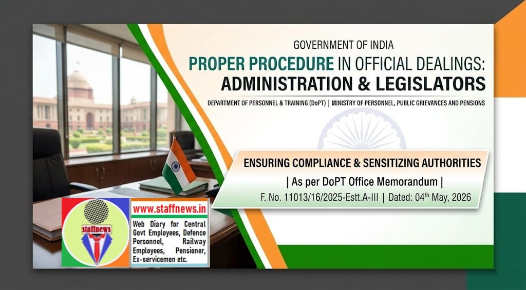 Official dealings between the Administration and Members of Parliament and State Legislatures – Observance of proper procedure: DoP&T Order
