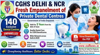 CGHS Delhi & NCR - Fresh Empanelment of 140 Exclusive Dental Centre Hospitals: CGHS O.M. 1 cghs-delhi-ncr-fresh-empanelment-of-140-dental-centre