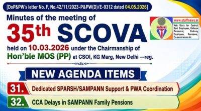 Dedicated SPARSH/SAMPANN Support & PWA Coordination and CCA Delays in SAMPANN Family Pensions: 35th SCOVA discussion 1 dedicated-sparsh-sampann-support-35th-scova-discussion
