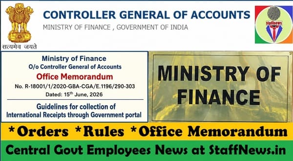 Guidelines for collection of International Receipts through Government portal – C.G.A., FinMin O.M. Guidelines for collection of International Receipts through Government portal – C.G.A., FinMin O.M.
