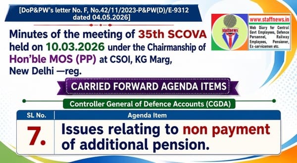 Issues relating to non payment of additional pension: 35th SCOVA discussion Issues relating to non payment of additional pension: 35th SCOVA discussion