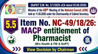 MACP entitlement of Pharmacist ignoring NFU: Agenda Item 49th NC (JCM) Meeting 1 macp-entitlement-of-pharmacist