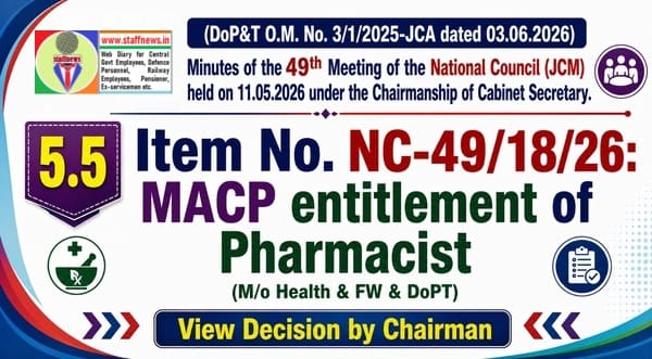 MACP entitlement of Pharmacist ignoring NFU: Agenda Item 49th NC (JCM) Meeting MACP entitlement of Pharmacist ignoring NFU: Agenda Item 49th NC (JCM) Meeting