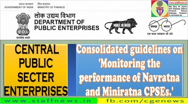 Monitoring the performance of Navratna and Miniratna CPSEs- Consolidated guidelines Monitoring the performance of Navratna and Miniratna CPSEs- Consolidated guidelines