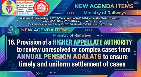 Provision of a higher appellate authority to review complex Pension Adalat cases: 35th SCOVA Discussion Provision of a higher appellate authority to review complex Pension Adalat cases: 35th SCOVA Discussion