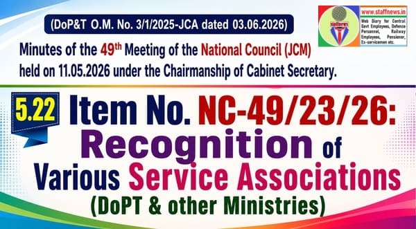 Recognition of Various Service Associations – Agenda Item No. NC-49/23/26 – 49th NC (JCM) Meeting Recognition of Various Service Associations – Agenda Item No. NC-49/23/26 – 49th NC (JCM) Meeting
