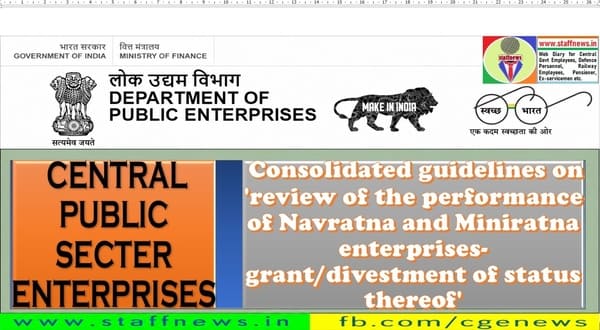 Review of the performance of Navratna and Miniratna enterprises-grant/divestment- Consolidated Guidelines Review of the performance of Navratna and Miniratna enterprises-grant/divestment- Consolidated Guidelines