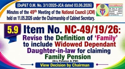Revise the Definition of 'Family' to include Widowed Dependant Daughter-in-law for claiming Family Pension: Agenda Item 49th NC (JCM) Meeting 1 revise-the-definition-of-family-to-include-widowed-dependant-daughter-in-law