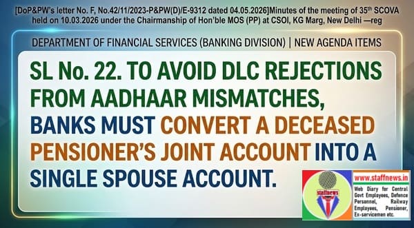 Upon death of pensioner, banks must convert joint accounts to single accounts: 35th SCOVA Discussion Upon death of pensioner, banks must convert joint accounts to single accounts: 35th SCOVA Discussion
