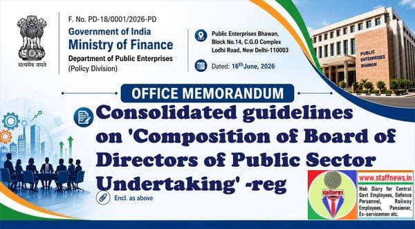 Composition of Board of Directors of Public Sector Undertaking – Consolidated guidelines: DPE O.M. Composition of Board of Directors of Public Sector Undertaking – Consolidated guidelines: DPE O.M.
